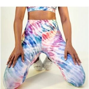 ATHLETA Love Proudly 7/8 Tight Rainbow Tie Dye Leggings size XXS